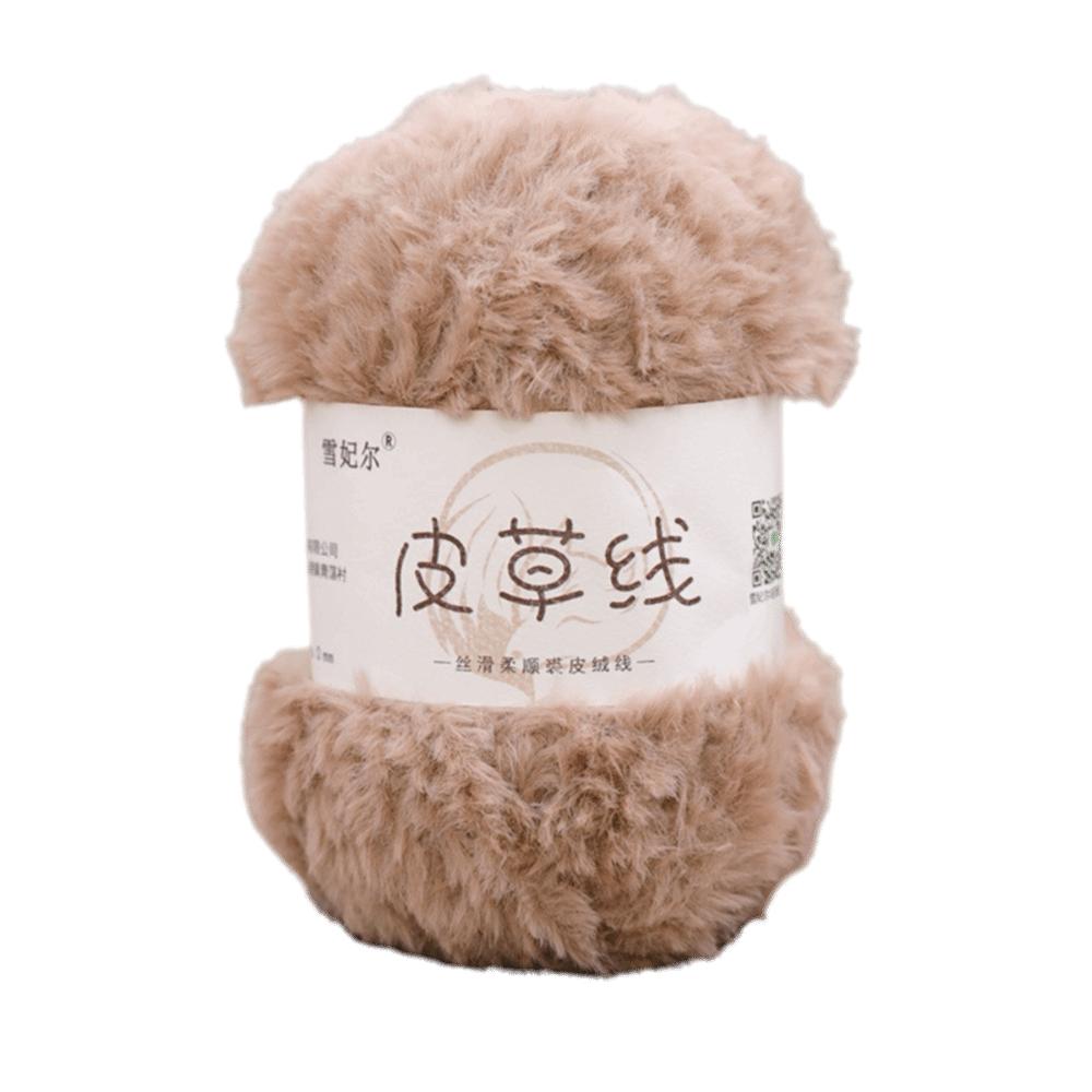 Long Plush Faux Fur Yarn Thickness Knitting Yarn Thread New Fluffy Mink Yarn DIY Crocheting Hat