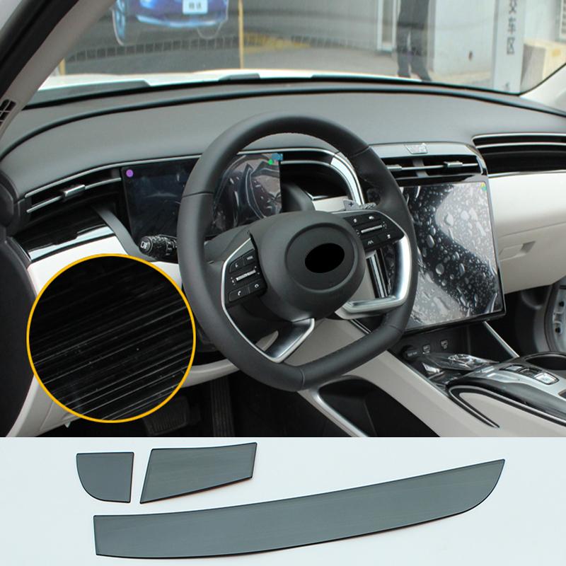 For Hyundai Tucson NX4 2024 Hybrid Car Central Control Dashboard Air Conditioning Vent Outlet Trim Cover Sticker
