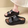 Waterproof and Non-slip Slope Heel Slippers Women's 2025 New Height-increasing Outer Wear Fashionable Versatile Thick-bottomed Summer Niche Cool 