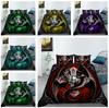 Gothic Crown Skull Bedding Set Christmas Theme Print Bedding Duvet Cover Pillowcase AU/EU/US Full Size Single/Double Bed