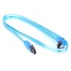 Sata Cable 3.0 SolidState Transparent Blue Serial Port Data Cable with for PC Computer Data Transmission(1 Straight 1 Elbow )