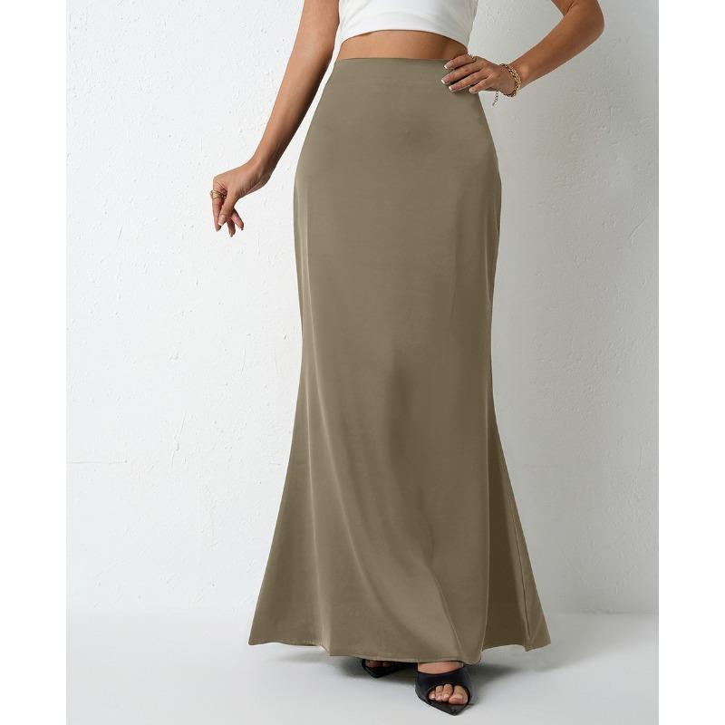 Women's Spring New Fashion Simple Long Skirt