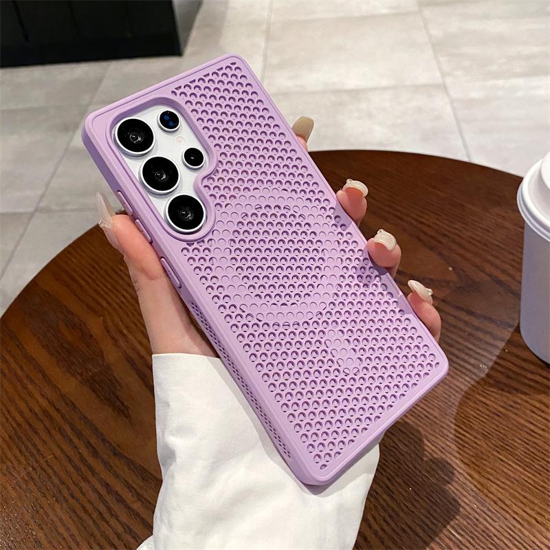 Роскошный дышащий чехол Magsafe для Samsung S25 S24 S23FE S22 Ultra Plus с магнитной беспроводной зарядкой, твердый чехол