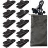 10 шт. зажимов для палатки 10 шт. эластичных шнуров с шариками для улицы, для кемпинга, навеса, тента, зажим для брезента, высокопрочное натяжное крепление