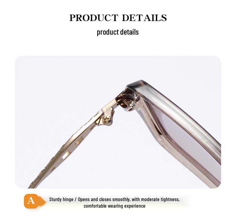 Женские солнцезащитные очки премиум-класса с крупной оправой из стразов, полыми дужками из цинкового сплава и поляризованными линзами HD