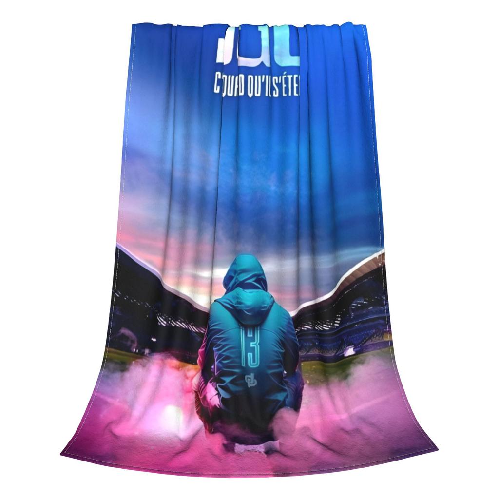 JuL C'est Pas Des Lols Fleece Throw Blankets French Rapper Blankets for Bed Travel Lightweight Bedroom Quilt