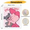 Disney oil painting Piglet and Eeyore handmade diy art painting home decoration