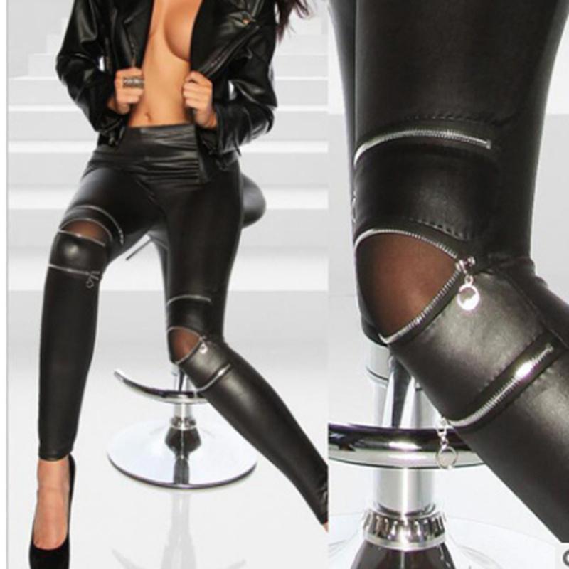 Женские леггинсы из искусственной кожи, тонкие леггинсы высокого качества, большие размеры, эластичные