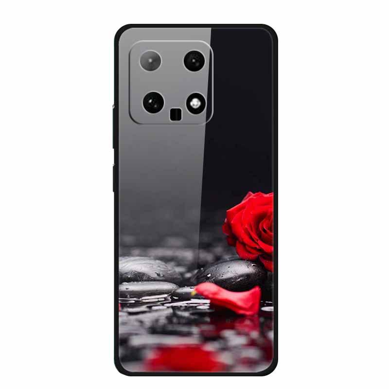 Чехол для телефона Xiaomi 14: Дизайн с разноцветными бабочками, Закаленное стекло, Креативный стиль, Хит продаж