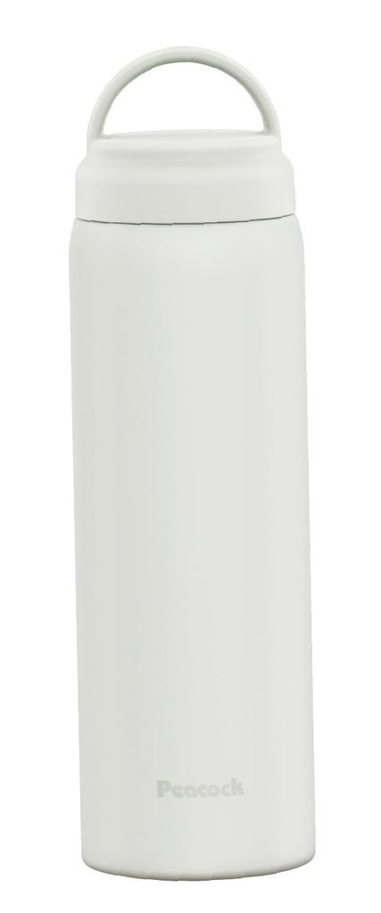 Кружка-бутылка Peacock Screw Mug Bottle White 600ml Бутылка для воды с термоизоляцией и ручкой, вакуумная изоляция, термос, стакан для кофе, легко моющаяся кружка-бутылка