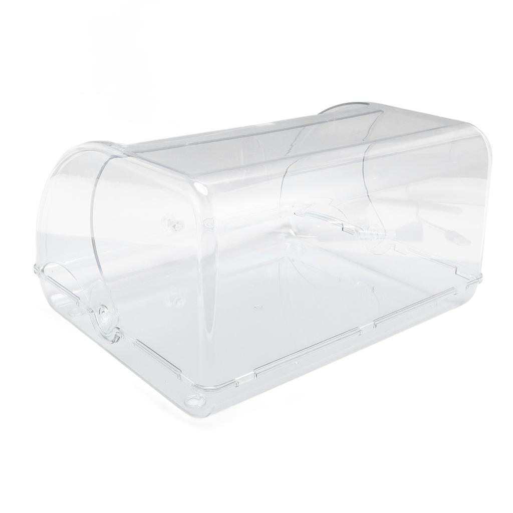 Transparent Roll Up Lid Box Flip Top Tea Cup Storage Box Bottle Organizer for Dining Table Kitchen