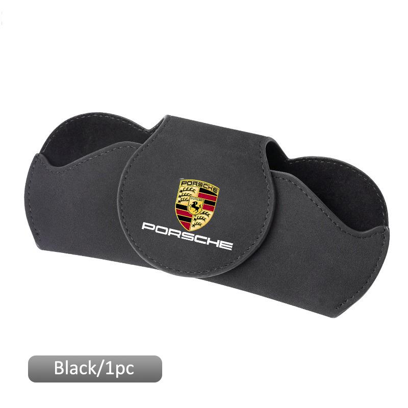 Автомобильный футляр для очков, ящик для хранения солнцезащитных очков на козырек для Porsche Cayenne Panamera Macan 911 718 Taycan Boxster Cayman 918 Аксессуар