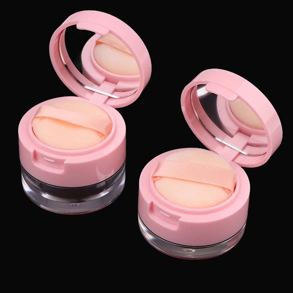 with Sieve Cosmetics Container Plastic Empty Powder Case Reusable Bulk Powder Box Lady