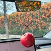 1Piece Simulated Fruit Car Ornament – Cute Foam Decor In Persimmon, Orange & Peach Shapes, Auto Interior Accessory