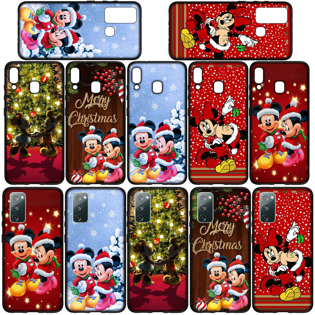 Phone Case for Samsung Galaxy S25 S23 S22 S24 Ultra FE A05 A06 A15 A16 A36 A37 A35 A54 A55 A56 A57 A25 A26 A53 A17 Merry Christmas Mickey Minnie Cover
