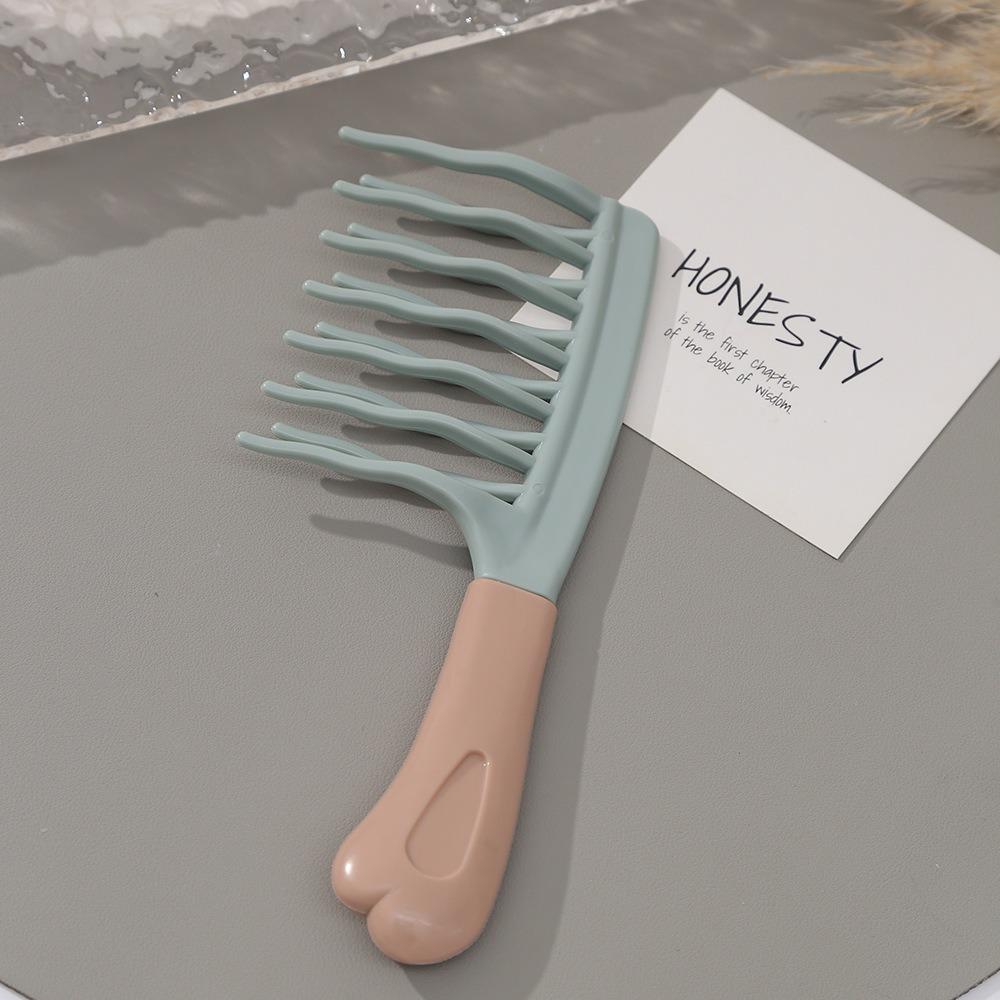 Легко чистящаяся двухрядная расческа с крупными зубьями, легкая расческа для укладки волос, расческа для прикорневого объема