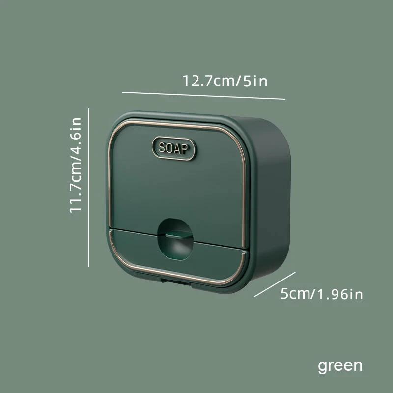 1 шт. двойной креативный дренажный ящик для хранения мыла, многофункциональный бытовой ящик для мыла для стирки, без отверстий, настенный ящик, мыльница