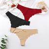 Women Ice Silk Low Waist Thong Sexy G-String  Underwear Ladies Panties Seamless Lingerie Bikini Panties