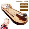Mini Wooden Desktop Bowling Game Toy Set Fun Indoor Parent-Child Interactive Table Game
