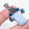 Natural Owhyee Opal, Topaz 925 Sterling Silver Jewelry Pendant 2.13" R3L58