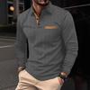 Новая мужская рубашка поло: Деловая повседневная мода с воротником и длинными рукавами, спортивная одежда