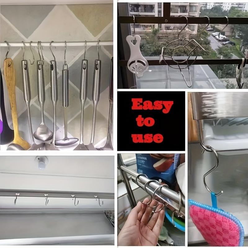 40pcs Durable heavy-duty metal S The hook is easy to install, anti-slip, and resistant to corrosion. Its modern design is suitable for plants,