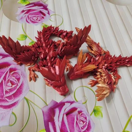 3D-печатная фигурка летающего дракона с подвижными суставами, китайская фигурка дракона, шарнирная модель крылатого дракона, игрушка-фиджет, настольное украшение, орнамент