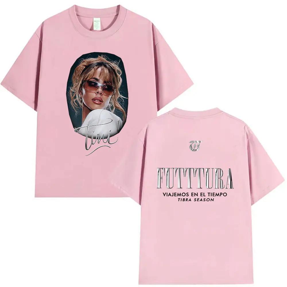 Singer Tini Stoessel Futtura Tour 2026 Graphic T Shirts Men Women Fans Fashion Pop Clothing T-shirt Retro Cotton Tees