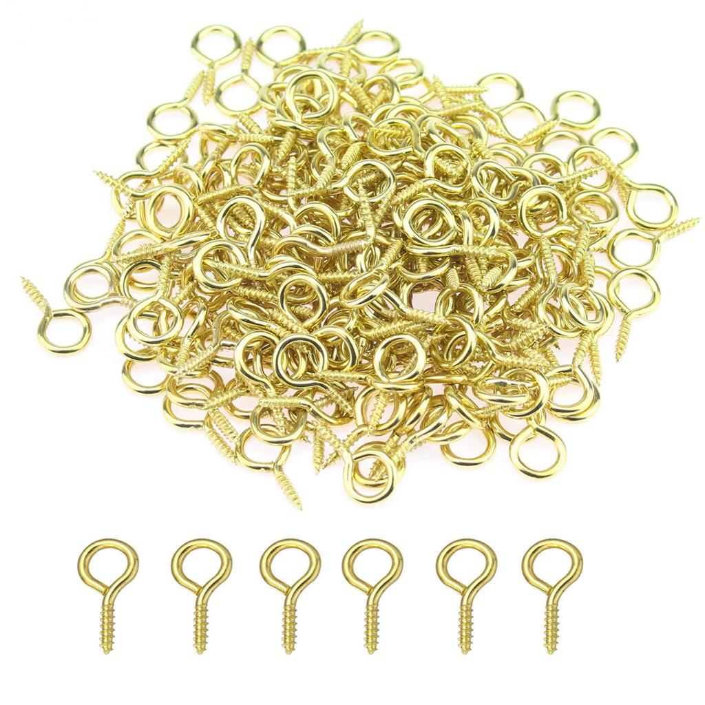 200 шт. маленькие винтовые булавки для глаз, крючки для глазных булавок, люверсы с резьбовыми застежками, крючки для занятий искусством своими руками, мини-металлический колышек для изготовления ювелирных изделий