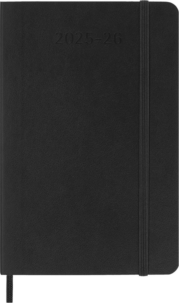 Moleskine Planner 2025 July Start 18 Month Weekly Diary Pocket Size X Soft Cover Black DSB18WN2Y26 (9cm 14cm)