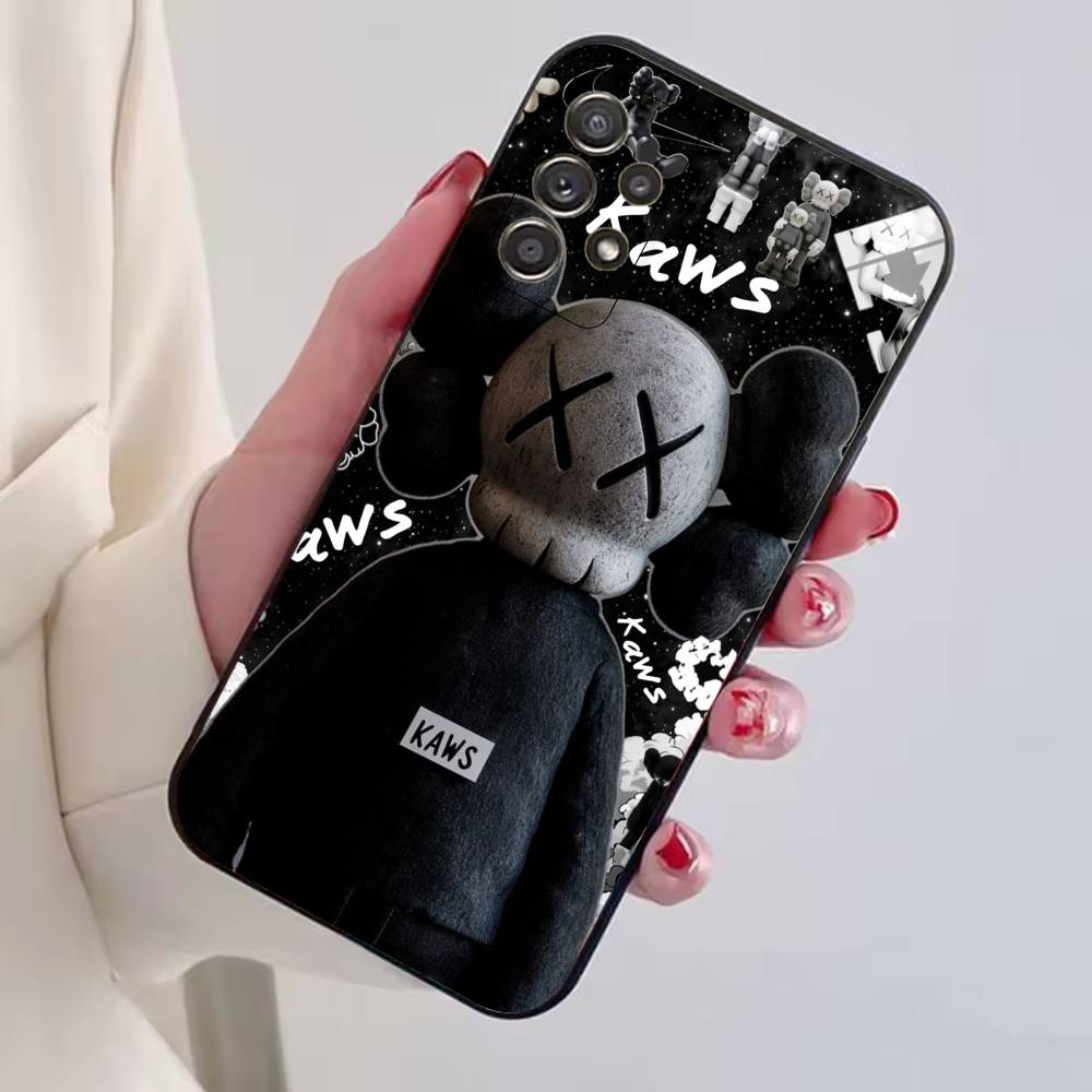 P-Pop Art Mixk K-KAWS Phone Case Black Silicone Soft For Samsung S25,S24,S21,S22,S23,S30,Ultra,S20,Plus,Fe,Lite