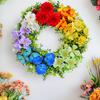Party Venue Decor Artificial Flower Wreath For Seasonal Events With Durable Plastic And Polyester