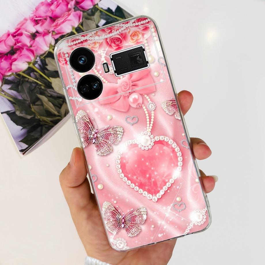 Для Realme GT5 240 Вт / GT3 / GT Neo 3 / GT Neo 5 Чехол Милый Мультяшный Роскошный Мягкий Силикон Прозрачный Чехол для Телефона Задняя Крышка Capas