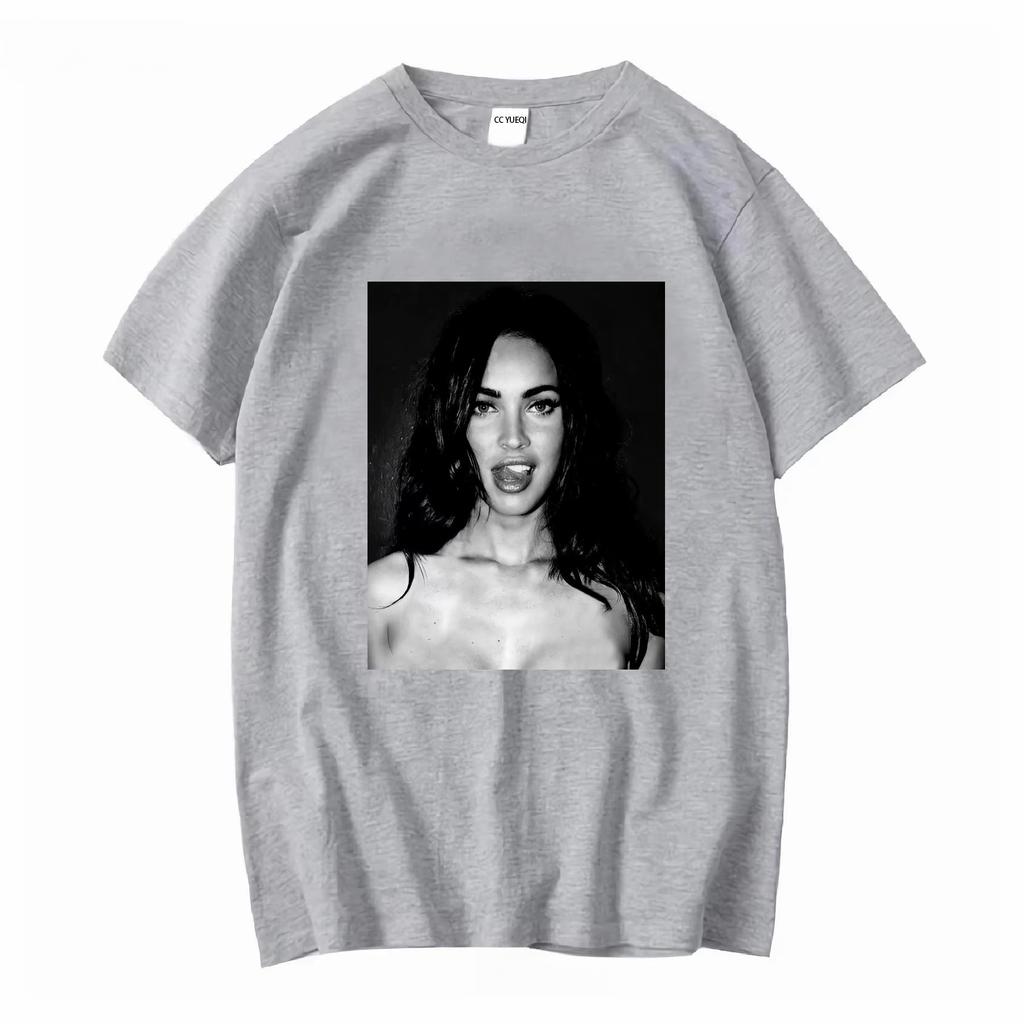 Унисекс футболка Меган Фокс Футболка Винтаж 90-х Jennifer S Body Короткий рукав Винтажная стирка Повседневная Мягкий топ для повседневной носки