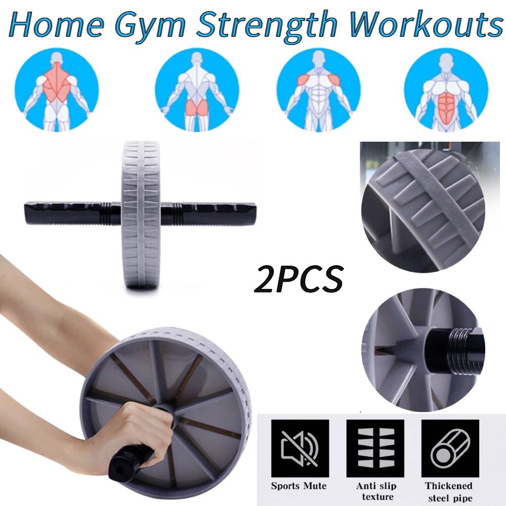 Abdominal Wheel Non-slip Abdominal Roller No Noise Abdominal Trainer Abdominal Exerciser Strengthen Muscle Exercise Equipment