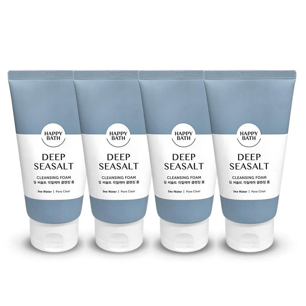 HAPPY BATH Deep Sea Salt Exfoliating Cleansing Foam 150g (4 packs)