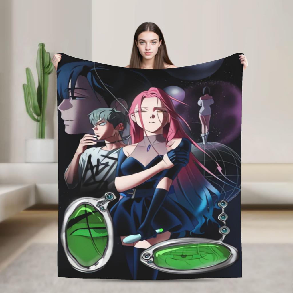 Super Soft Blanket Picnic Kawaii Chibi LUKA Hot Anime ALIEN STAGE Throw Blanket Flannel Bedspread For Bedroom Sofa Bed Cover