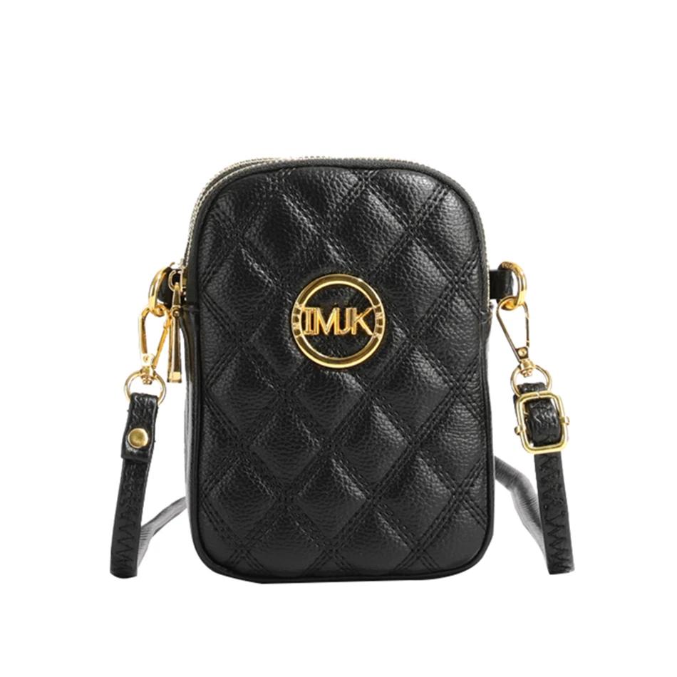 Мягкая кожаная сумка через плечо для женщин, 3-слойные сумки, сумка через плечо, маленький кошелек, сумка-мессенджер