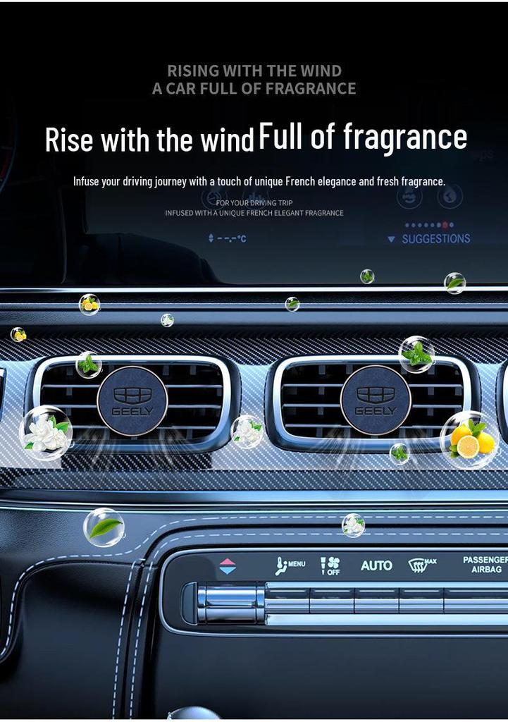 Автомобильный освежитель воздуха для моделей Geely: Xingrui, Emgrand, Boyue L, Xingyue L, Binyue - Ароматизатор в дефлектор