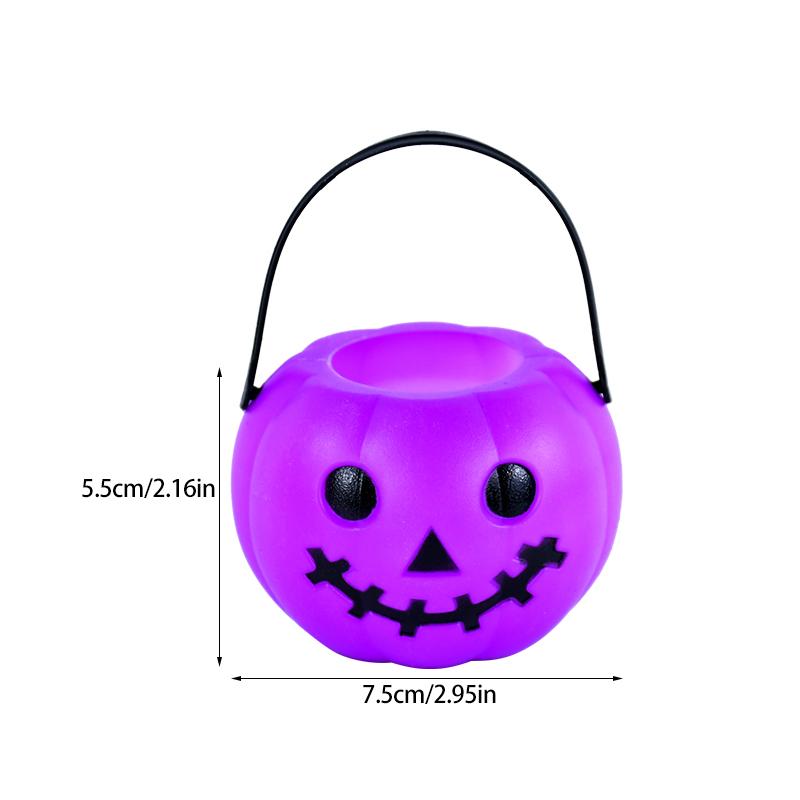 1/6Pcs Pumpkin Bucket Container Kids Trick or Treat Gift Favors Box Cookie Snack Holder Halloween Party Props Home Decoration