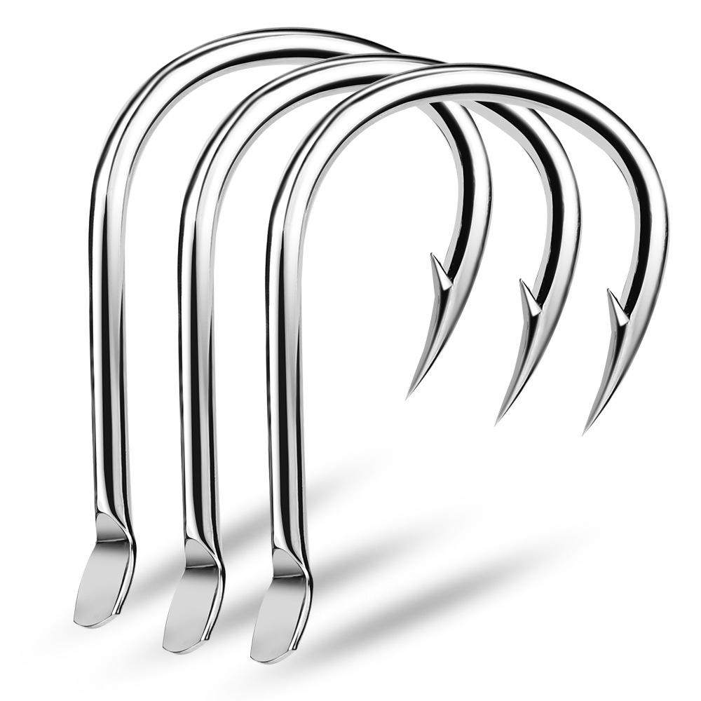 Большой рыболовный крючок для морской рыбалки, одинарный крючок для якорной рыбы, утолщенный изогнутый рот для закрепления волос, одинарный крючок Maruki для ловли на свободный крючок