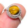 Натуральный камень Тигровый глаз Ручная работа Ювелирное изделие из серебра 925 пробы Кольцо Размер 6 m5J63