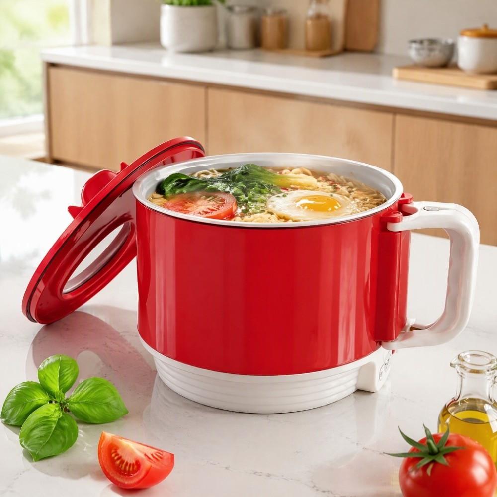 Quick Heating Electric Cooking Pot 1600ml Capacity Instant Noodle Bowl Portable Cooking