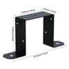 4pcs Heavy Duty Strap Post Ties Black U-Shaped Design Fence Post Brackets Corrosion Resistant Sturdy Construction