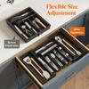 Silverware Drawer Organizer, Expandable Utensil Organizer For Kitchen Drawers, Adjustable Cutlery And Flatware Tray, Plastic Spoons Forks Knives