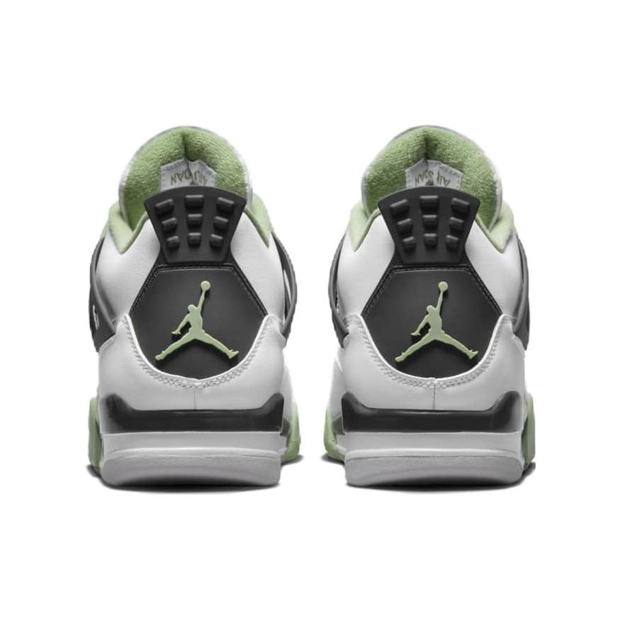 Air Jordan 4 Retro Seafoam Women Sneakers White Dark-Ash Neutral-Grey AQ9129-103