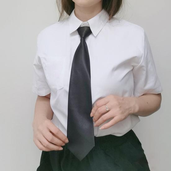 Women Neck Tie Zipper Closure Adjustable Easy Wear Necktie Business Wedding Party Formal