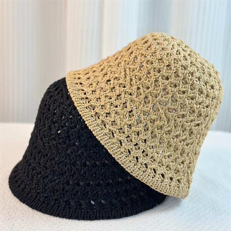 Летняя шляпа-ведро с открытым верхом, женская дышащая шляпа, солнцезащитная шляпа с козырьком, модная шляпа-ведро для путешествий, шляпа от солнца