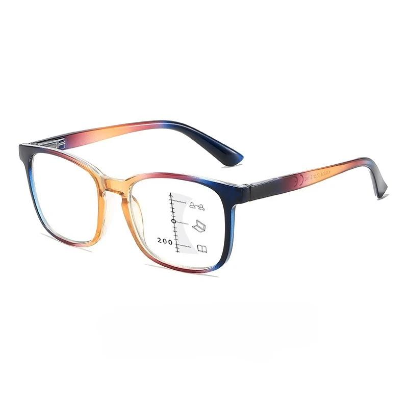Модные Мультифокальные Очки для Чтения с Градиентом Цвета Женские Мужские Блокирующие Синий Свет Очки для Пресбиопии Новые Высококачественные Очки