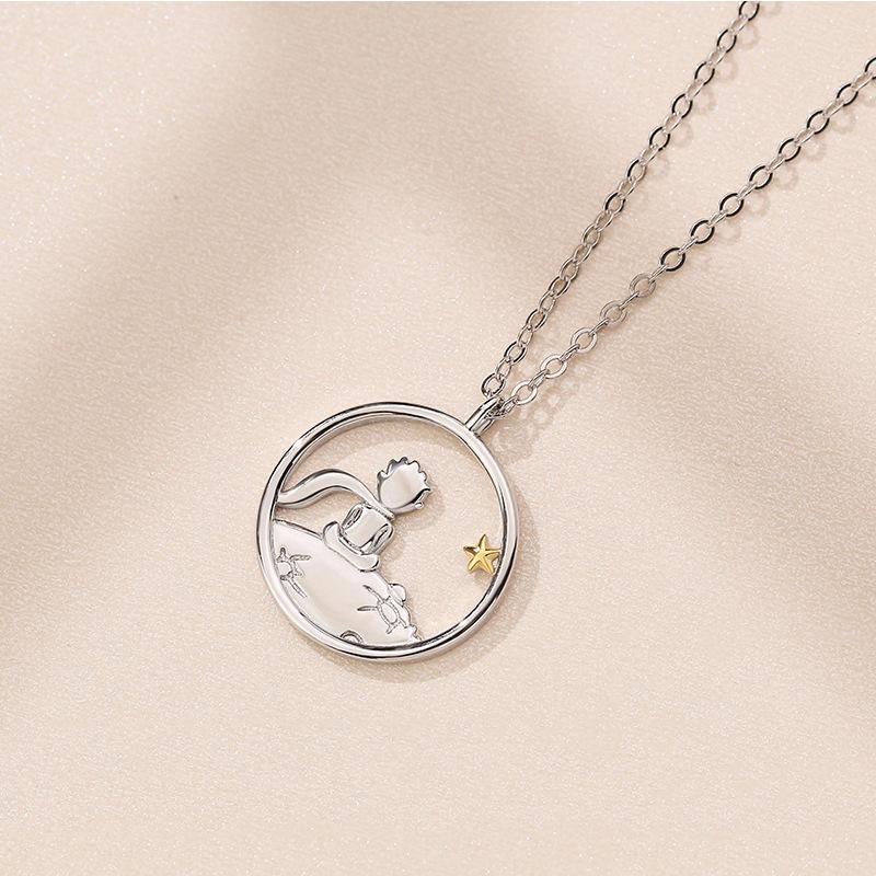 Little Prince and Fox Couple Necklaces, Male and Female Students, Clavicle Chain, Neck and Neck Chain